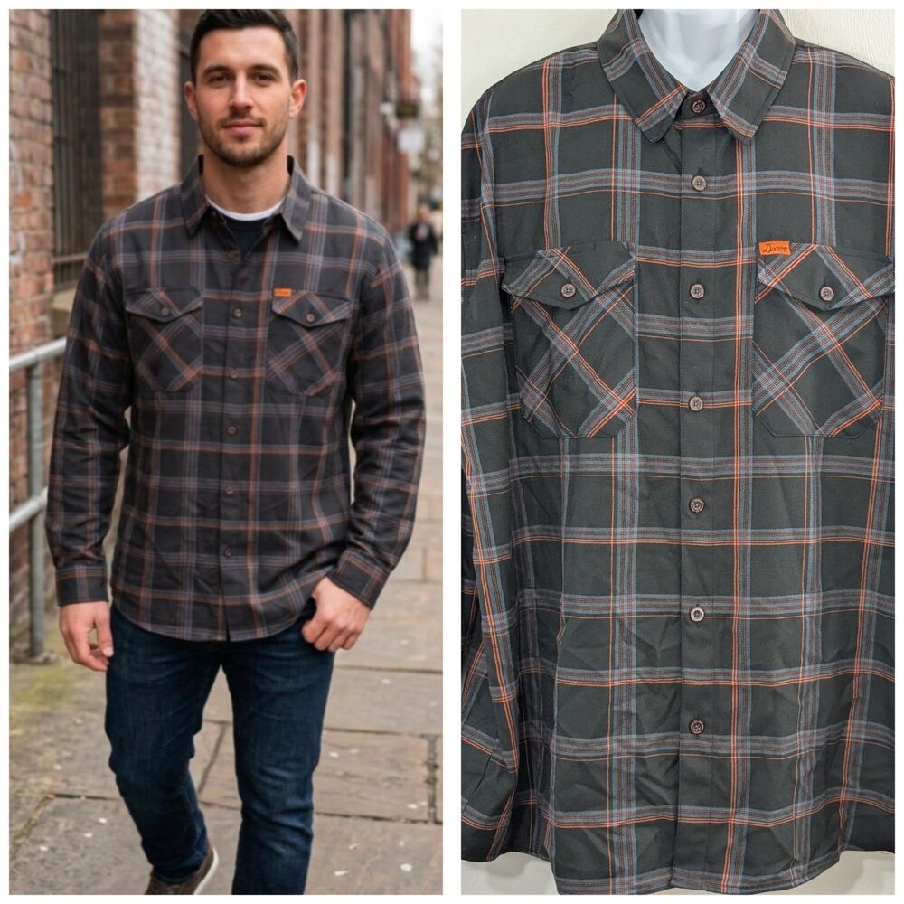 Dixxon 3X "HEADLESS" Black/Orange Plaid Limited Edition Sold Out Fall Favorite